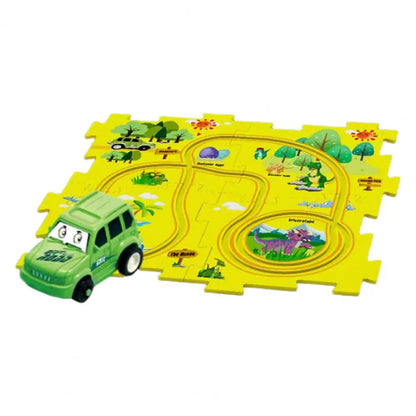 Circuit voiture en forme de puzzle - KiddoPuzzle™