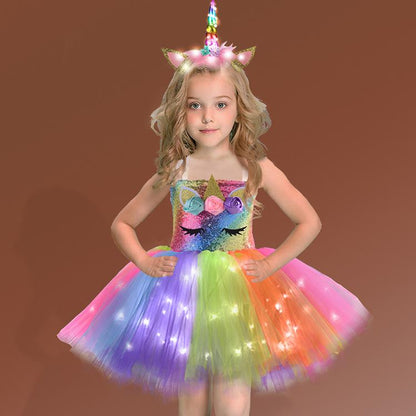 Costume licorne de noël pour filles