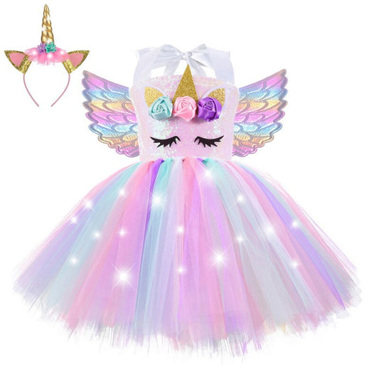 Costume licorne de noël pour filles