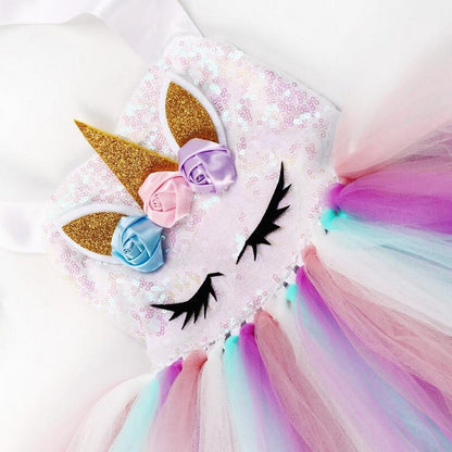 Costume licorne de noël pour filles